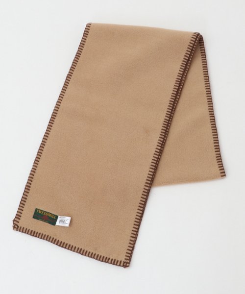 FUSE(フューズ)/【TWEEDMILL（ツイードミル）】Fleece Scarf with blanket stitch/ベージュ