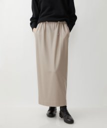 MICHEL KLEIN/スピンドルデザインロングタイトスカート(機能素材)/505761476