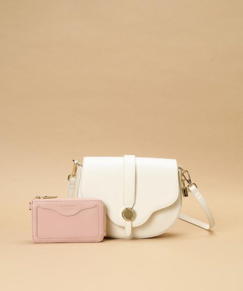 フラグメントケース付きフラワーカット ショルダーバッグ 