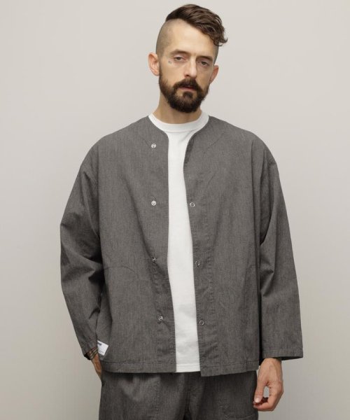 Schott(ショット)/COTTON COVERT SLEEPING SHIRT/コットン コバート スリーピングシャツ/ブラック