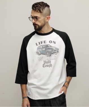 Schott/RS T－SHIRT "LIFE ON WHEELS"/ラグランスリーブ Ｔシャツ "ライフ オン ホイールズ/505761623