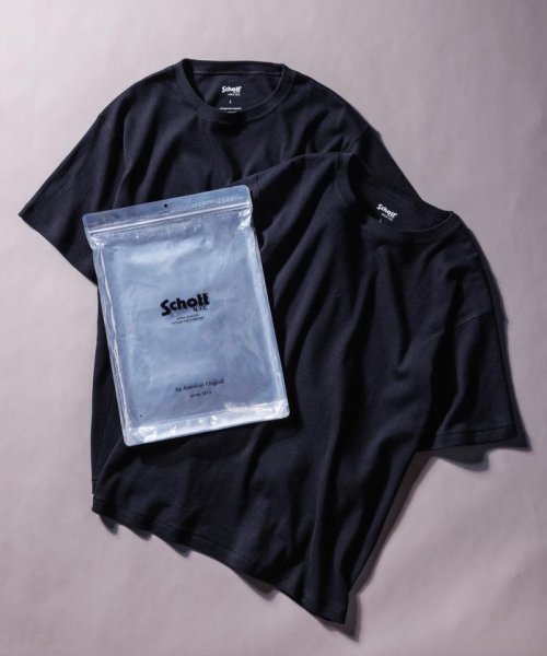 Schott(ショット)/直営限定/2PACK T－SHIRT/2パックティーシャツ/ブラック