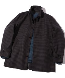 Men's Bigi/ウールコットンアクリル千鳥格子スタンドカラーコート/505762626