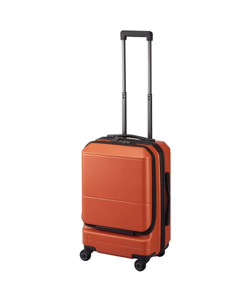 ProtecA(プロテカ)/10年保証 プロテカ スーツケース 機内持ち込み 37L 軽量 小型 日本製 フロントオープン 静音キャスター ストッパー Proteca 01341/オレンジ