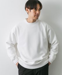 URBAN RESEARCH DOORS(アーバンリサーチドアーズ)/ワッフルフリースクルーネックプルオーバー/WHITE