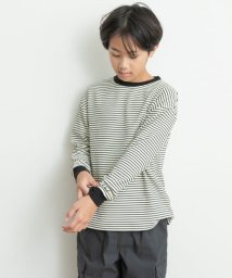 URBAN RESEARCH DOORS（Kids）(アーバンリサーチドアーズ（キッズ）)/『WEB/一部店舗限定サイズ』起毛ボーダープルオーバー(KIDS)/OFF×BLK