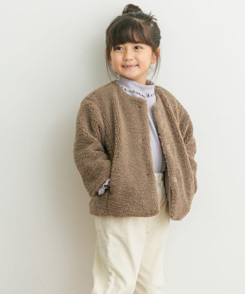 URBAN RESEARCH DOORS（Kids）(アーバンリサーチドアーズ（キッズ）)/クルーネックボアブルゾン(KIDS)/MOCHA