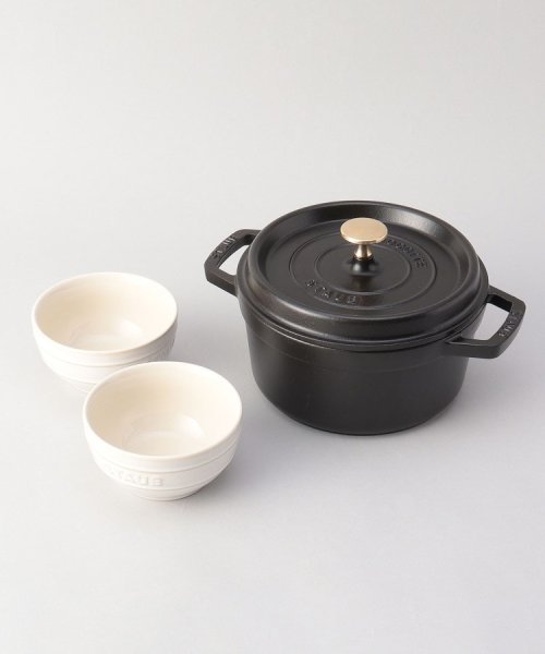 ２１２ＫＩＴＣＨＥＮ　ＳＴＯＲＥ(212キッチンストア)/Staub R20cmブラック＋ボウル×2ps セット  ＜staub ストウブ＞/その他