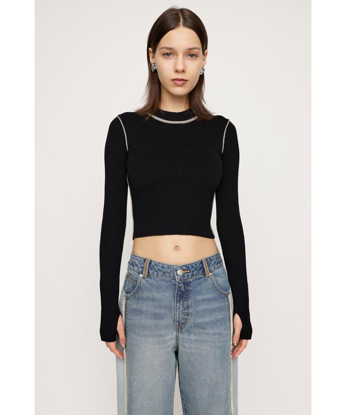 SEAM COLOR CROP RIB トップス(505763806) | スライ(SLY) - MAGASEEK