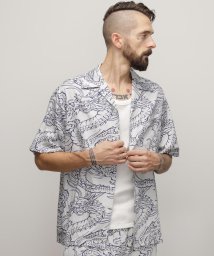 Schott(ショット)/HAWAIIAN SHIRT "DRAGON"/ハワイアンシャツ "ドラゴン/ホワイト