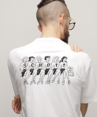 Schott/T－SHIRT "GIRLS WITH BULLDOG”/Tシャツ "ガールズ ウィズ ブルドッグ/505763951