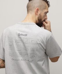 Schott(ショット)/T－SHIRT "ARCHIVE STAMPS"/Tシャツ "アーカイブスタンプ/グレー