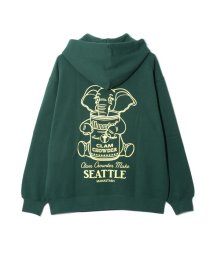 MANASTASH(マナスタッシュ)/MANASTASH/マナスタッシュ/CiTee HOODSWEAT ELEPHANTフードスウェット/ダークグリーン