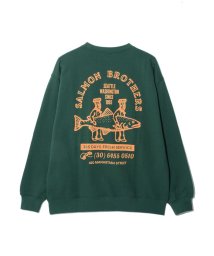 MANASTASH(マナスタッシュ)/MANASTASH/マナスタッシュ/CiTee SWEAT SALMON/スウェット サーモン/ダークグリーン