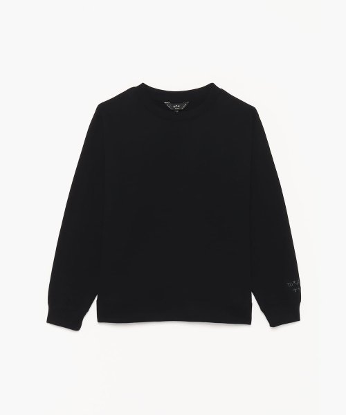 To b. by agnes b. OUTLET(トゥー　ビー　バイ　アニエスベー　アウトレット)/【Outlet】WU88 SWEAT スリーブロゴボーイズスウェット/ブラック