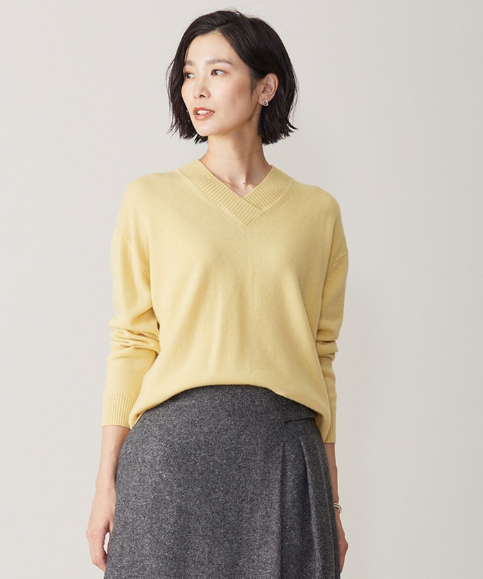 洗える】CASHMERE BLEND Vネック ニット(505685685) | J．プレス