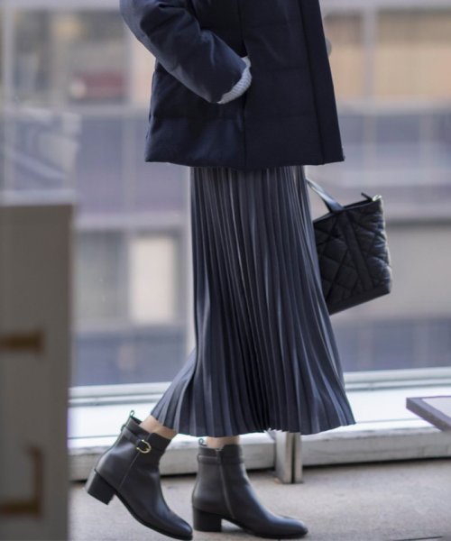 【洗える】マロンサテン プリーツ スカート Aラインスカート DGJ1474387817(11220円)