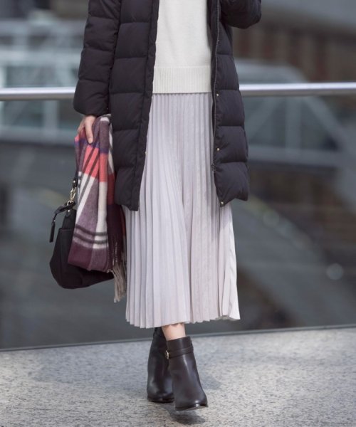 【洗える】マロンサテン プリーツ スカート Aラインスカート DGJ1474387817(11220円)