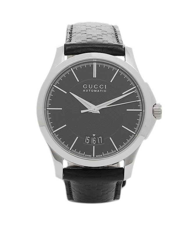 グッチ メンズ 腕時計 GUCCI YA126430 ブラック シルバー(505766060