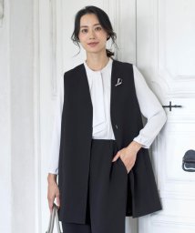 J.PRESS LADIES(J．プレス　レディス)/【WEB限定カラーあり・洗える】セラテリーダブルクロス ジレ/ブラック系