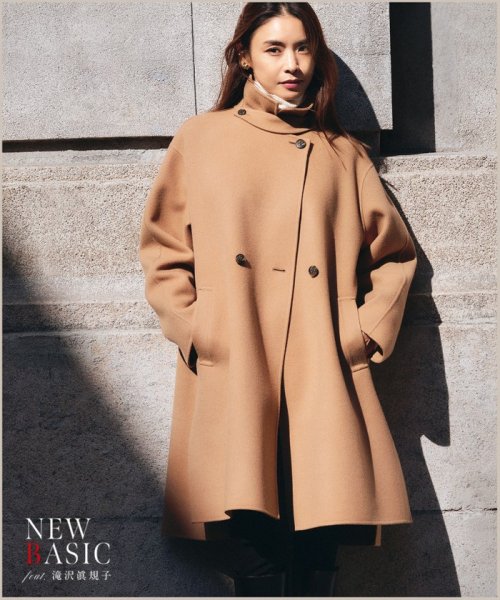 滝沢眞規子さん着用】ウールリバー コート(505766130)｜阪急百貨店公式  