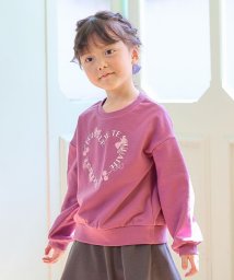 anyFAM（KIDS）(エニファム（キッズ）)/【WEB限定】7days 裏毛 トレーナー/ピンク×ロゴハート