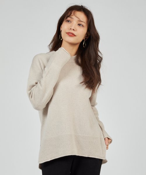 Theory(セオリー)/ニット  RENEWED CASHMERE CREW KAR/ライトグレー