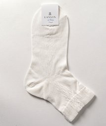 LANVIN en Bleu(ladies socks)(ランバンオンブルー（レディスソックス）)/綿混ソックス　　　/ホワイト