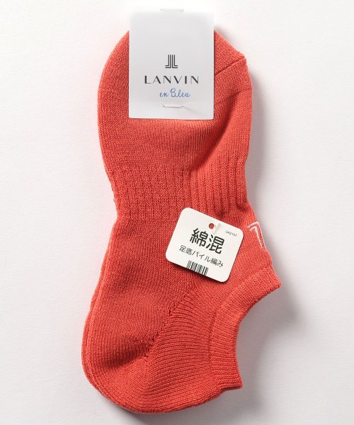LANVIN en Bleu(ladies socks)(ランバンオンブルー（レディスソックス）)/スニーカーソックス/レッド