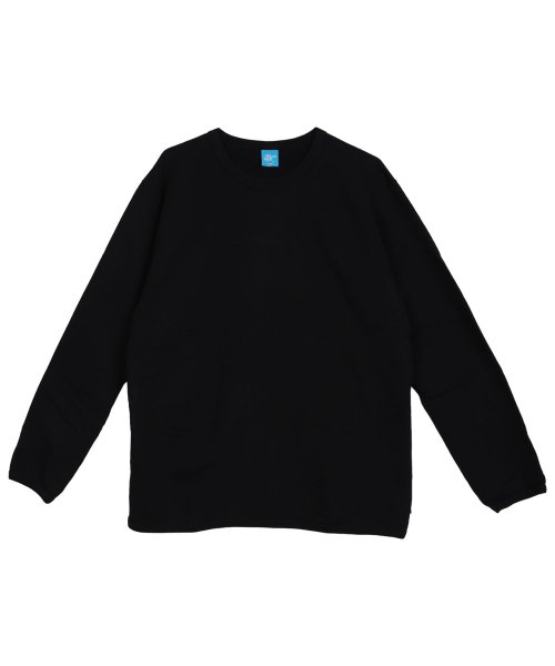 Good On(Good On)/グッドオン Good On スウェット トレーナー ロングスリーブクルー メンズ 綿100% 無地 裏毛 クルーネック LONG SLEEVE CREW SWE/ブラック