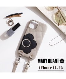 MARY QUANT(マリークヮント)/MARY QUANT マリークヮント iPhone 15 14 ケース スマホケース スマホショルダー 携帯 レディース PU QUILT LEATHER NE/グレージュ