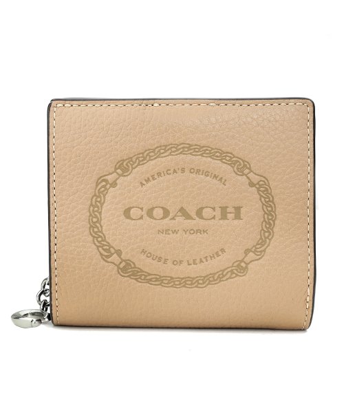 COACH(コーチ)/COACH コーチ アウトレット 2つ折り財布 CM216 SVTP/グレージュ