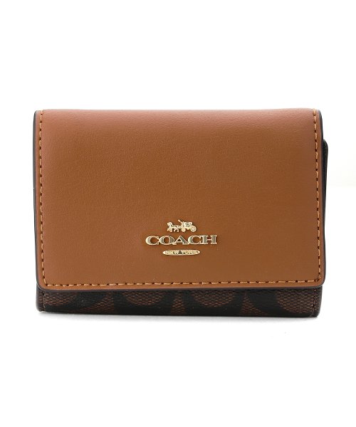 COACH(コーチ)/COACH コーチ アウトレット 3つ折り財布 CM761 IMW6S/ブラウン