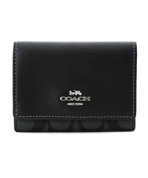 COACH(コーチ)/COACH コーチ アウトレット 3つ折り財布 CM761 SVTSQ/ブラック