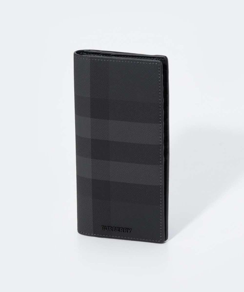 バーバリー BURBERRY 8070199 長財布 MS CAVENDISH BRT メンズ 財布 チャコールチェック＆レザー コンチネンタルウォレット プレ 財布