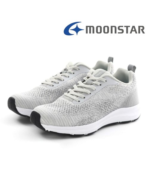 moonstar(ムーンスター)/ムーンスター moonstar レディース スニーカー SNGY L21 軽量 幅広 3E ワイド 通気性 メッシュ TKHS－SNGYL21/ライトグレー