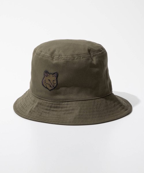 MAISON KITSUNE(メゾンキツネ)/メゾンキツネ MAISON KITSUNE LM06113WW0088 ハット FOX HEAD PATCH BUCKET HAT メンズ 帽子 フォックスヘッ/カーキ