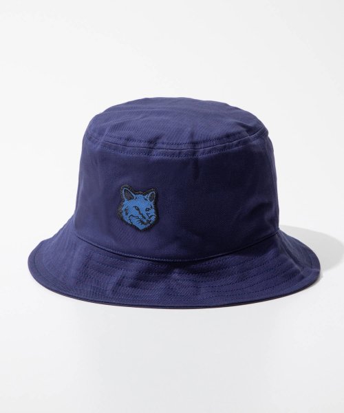 MAISON KITSUNE(メゾンキツネ)/メゾンキツネ MAISON KITSUNE LM06113WW0088 ハット FOX HEAD PATCH BUCKET HAT メンズ 帽子 フォックスヘッ/ブルー