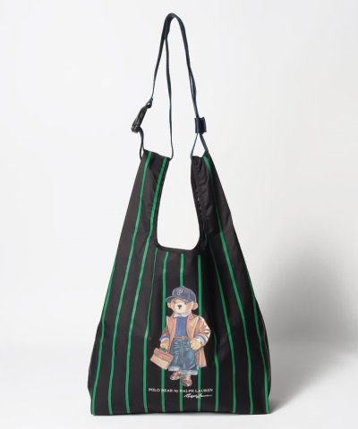 ショルダーベルト付きレインバッグ ボーダー ポロベア ユニセックス レイングッズ