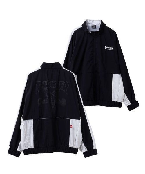 MAC HOUSE(men)(マックハウス（メンズ）)/THRASHER スラッシャー 裏メッシュブルゾン 017000/ブラック