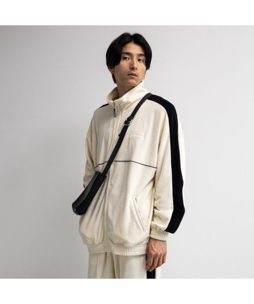 MAC HOUSE(men)(マックハウス（メンズ）)/VISION STREET WEAR ヴィジョンストリートウェア ベロアトラックジャケット 3705013－EC/アイボリー