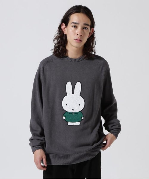 GARDEN(ガーデン)/POP TRADING COMPANY/Pop&Miffy Applique Knitted Crewneck/グレー