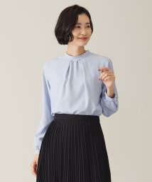 J.PRESS LADIES（LARGE SIZE）/【洗える】ヌーディスバックサテン スタンドカラー ブラウス/505768860