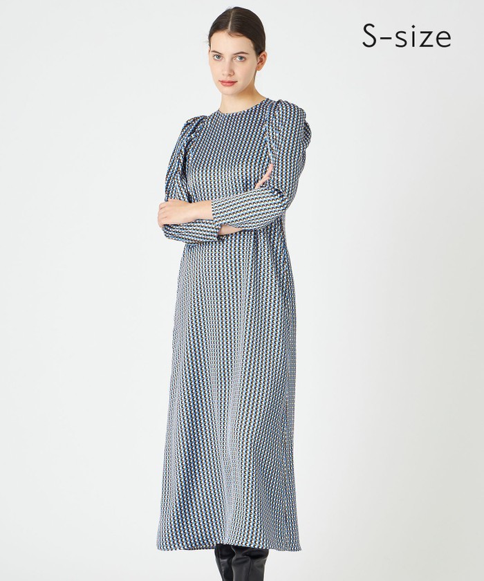 BEIGE 【S−size】]MABILLON / マトンスリーブドレス SAXXBROWN 32