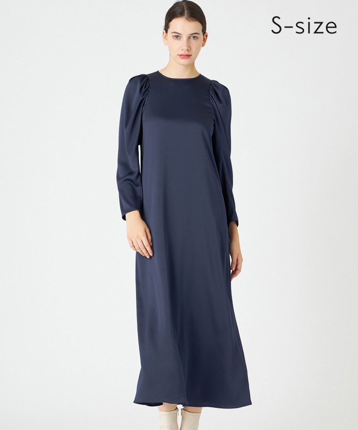 BEIGE 【S−size】MABILLON / マトンスリーブドレス NAVY 32 BEIGE 【S−size】MABILLON / マトンスリーブドレス NAVY 32