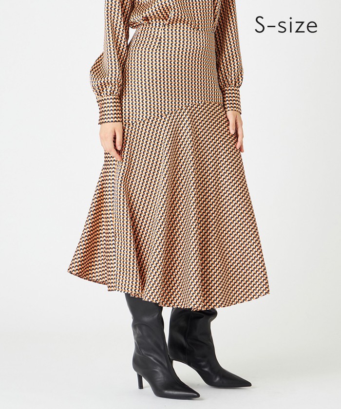 BEIGE 【S−size】MABILLON / フレアスカート PEACHXECRU 32 BEIGE 【S−size】MABILLON / フレアスカート PEACHXECRU 32