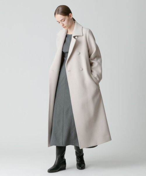 スプリットラグランロングコート 