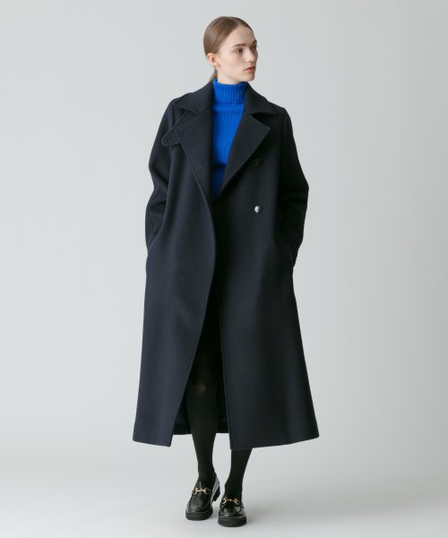 スプリットラグランロングコート 
