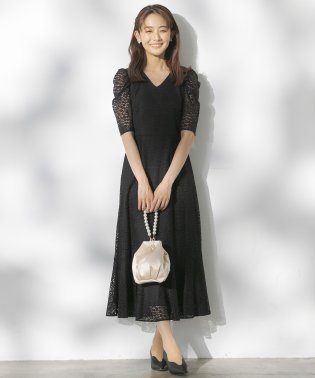 form forma/【chaco】小花柄レースドレスワンピース/結婚式/お呼ばれ/パーティー/クルーズ/発表会/505762516