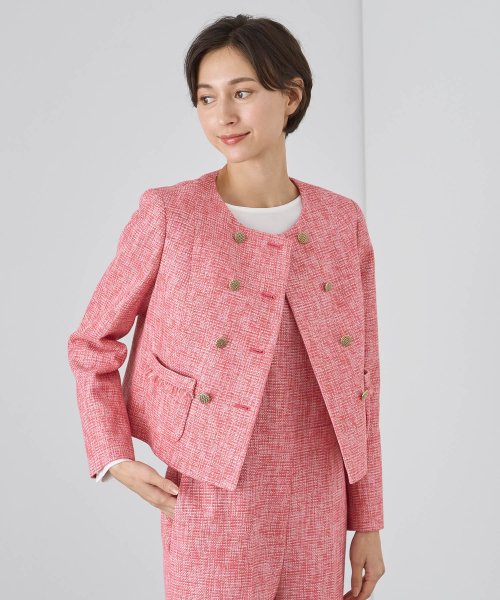 【Eternal Line 2024】メランジツイードノーカラー ジャケット Eternal Line なし